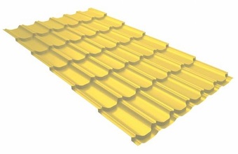 Профиль волновой квинта плюс c 3D резом 0,45 PE RAL 1018 цинково-желтый
