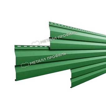 Сайдинг металлический МП Корабельная доска 0.45 мм ПЭ RAL 6002 Зеленый лист