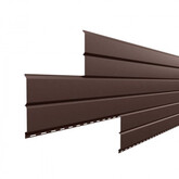 Сайдинг металлический МП Lбрус 0.4 мм ПЭ RAL 8017 Коричневый шоколад